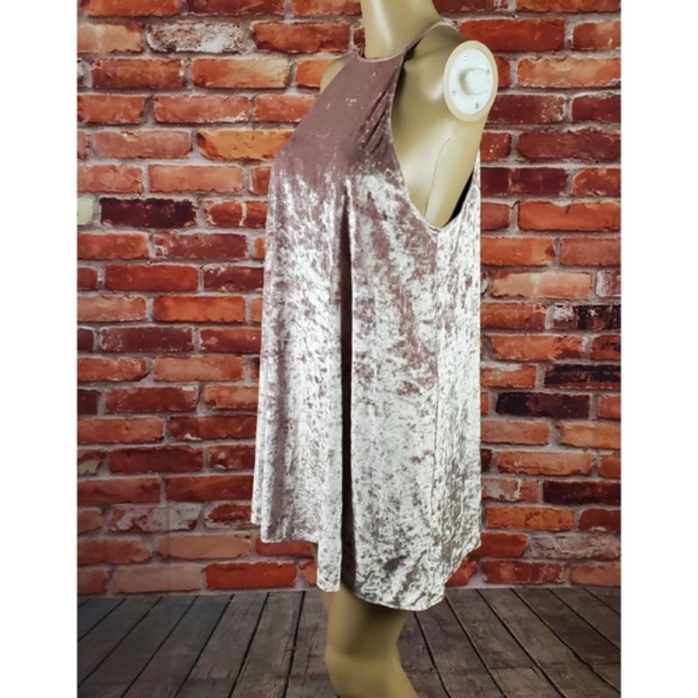 Show Me Your Mumu Pink Velvet Mini Dress Small NWT - Picture 3 of 4